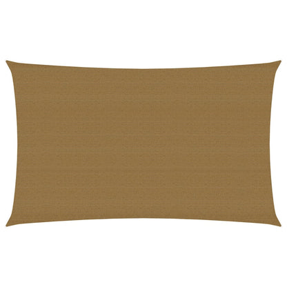 Sunshade Sail 160 g/m² Taupe 2x5 m HDPE