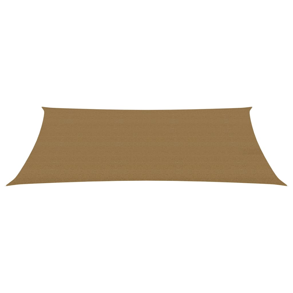 Sunshade Sail 160 g/m² Taupe 2x5 m HDPE