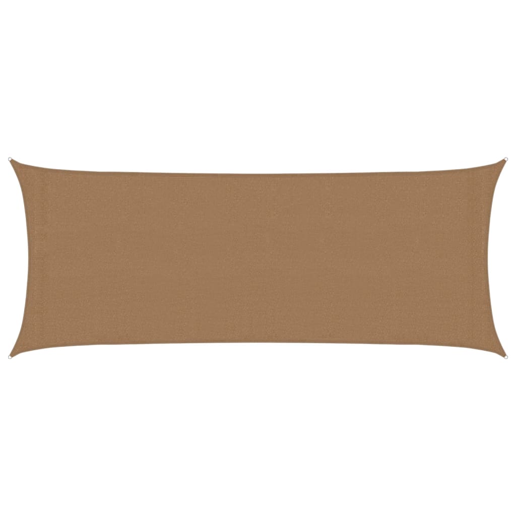 Sunshade Sail 160 g/m² Taupe 2x5 m HDPE