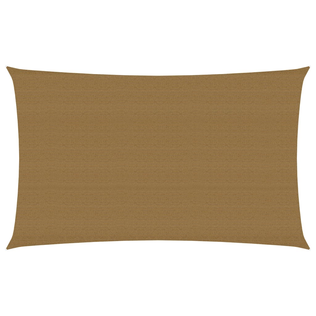 Sunshade Sail 160 g/m² Taupe 2.5x5 m HDPE