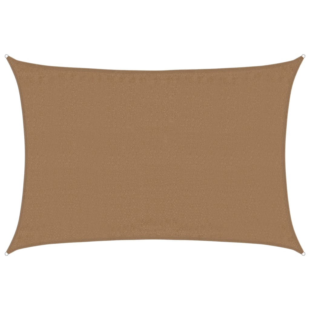 Sunshade Sail 160 g/m² Taupe 3.5x4.5 m HDPE