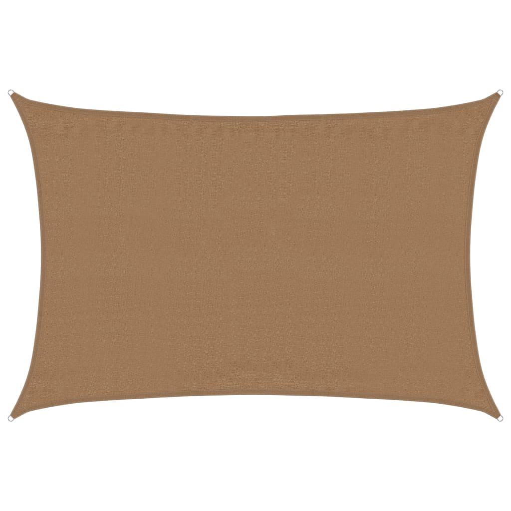 Sunshade Sail 160 g/m² Taupe 3.5x5 m HDPE