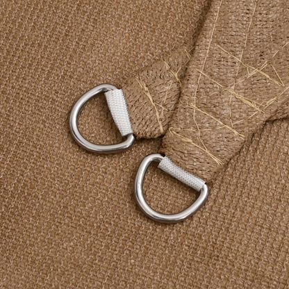 Sunshade Sail 160 g/m² Taupe 3.5x3.5x4.9 m HDPE