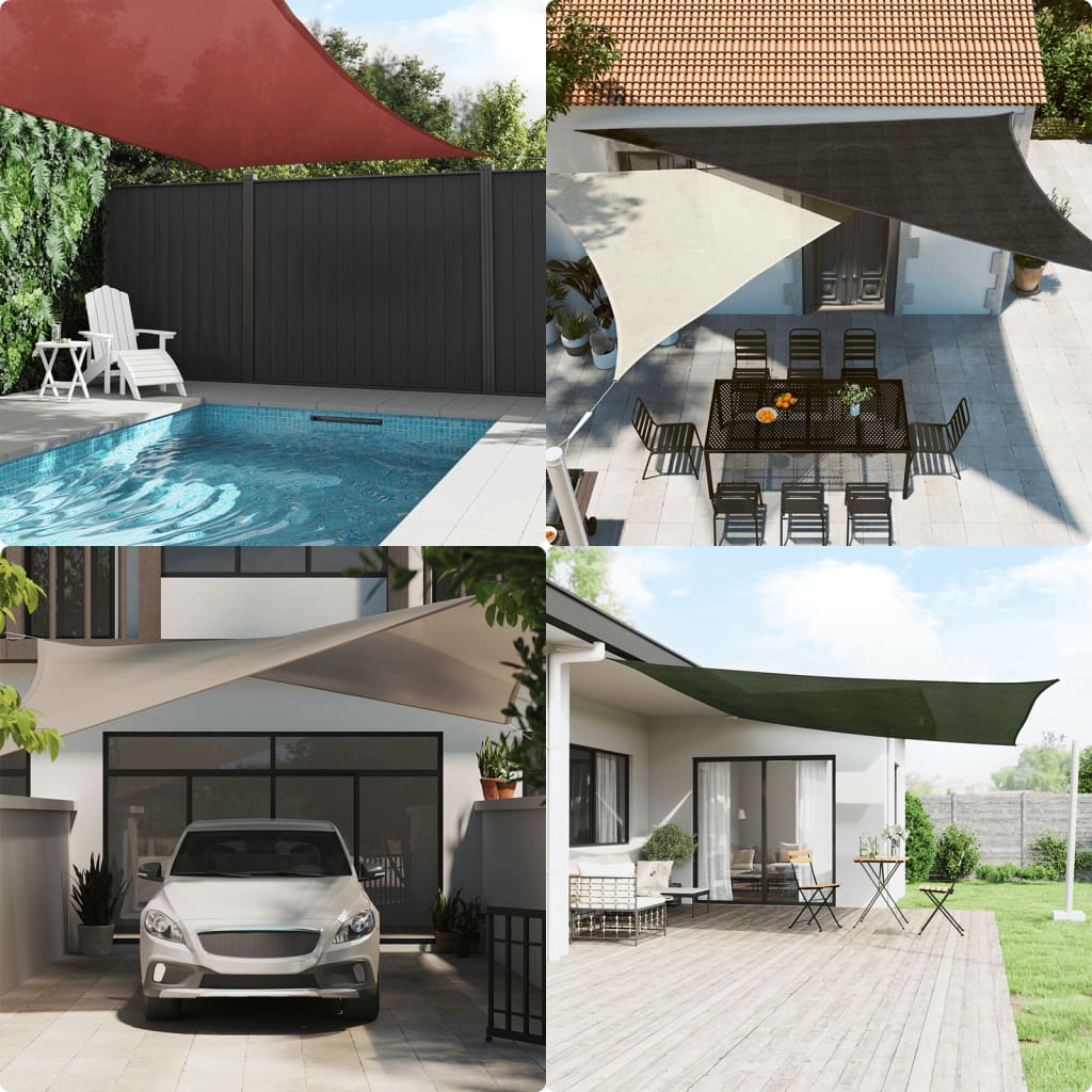 Sunshade Sail 160 g/m² Taupe 5x5x6 m HDPE