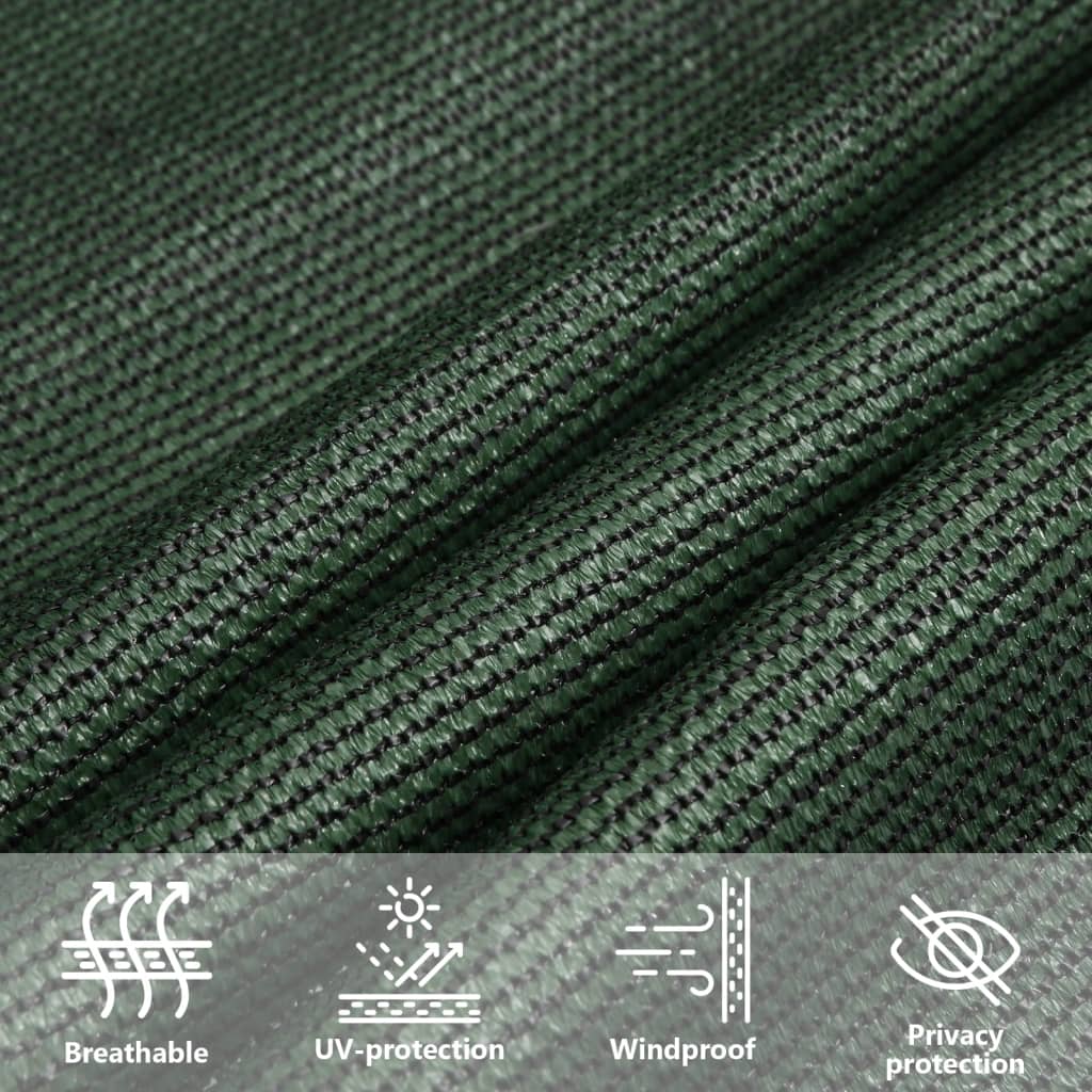 Sunshade Sail 160 g/m² Dark Green 2x2 m HDPE