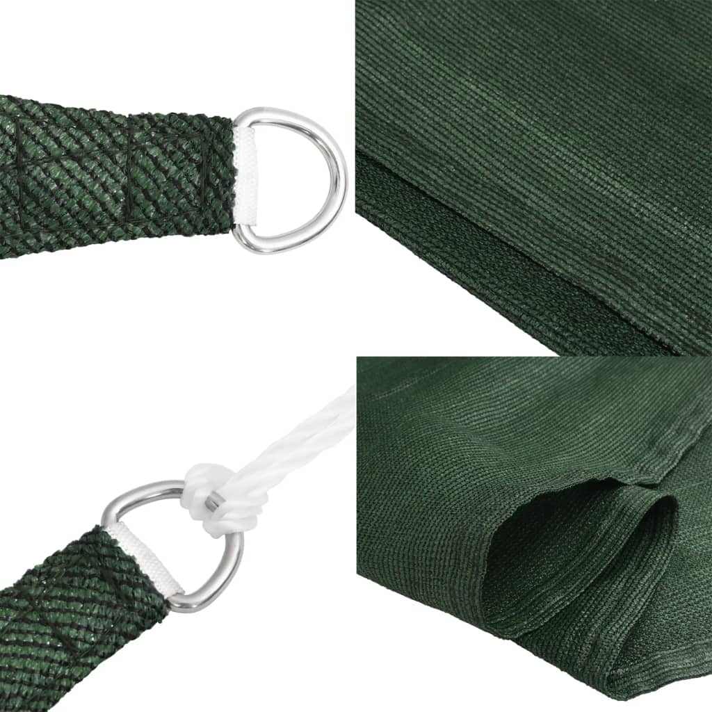 Sunshade Sail 160 g/m² Dark Green 2x5 m HDPE