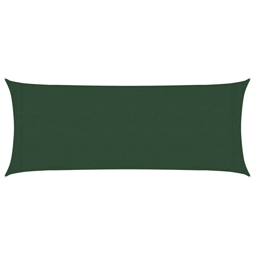 Sunshade Sail 160 g/m² Dark Green 2x5 m HDPE