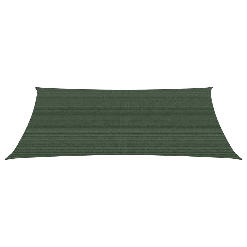 Sunshade Sail 160 g/m² Dark Green 2.5x3.5 m HDPE