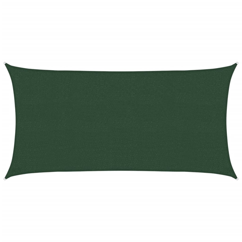 Sunshade Sail 160 g/m² Dark Green 2.5x4.5 m HDPE