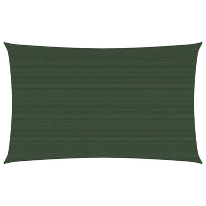 Sunshade Sail 160 g/m² Dark Green 2.5x5 m HDPE