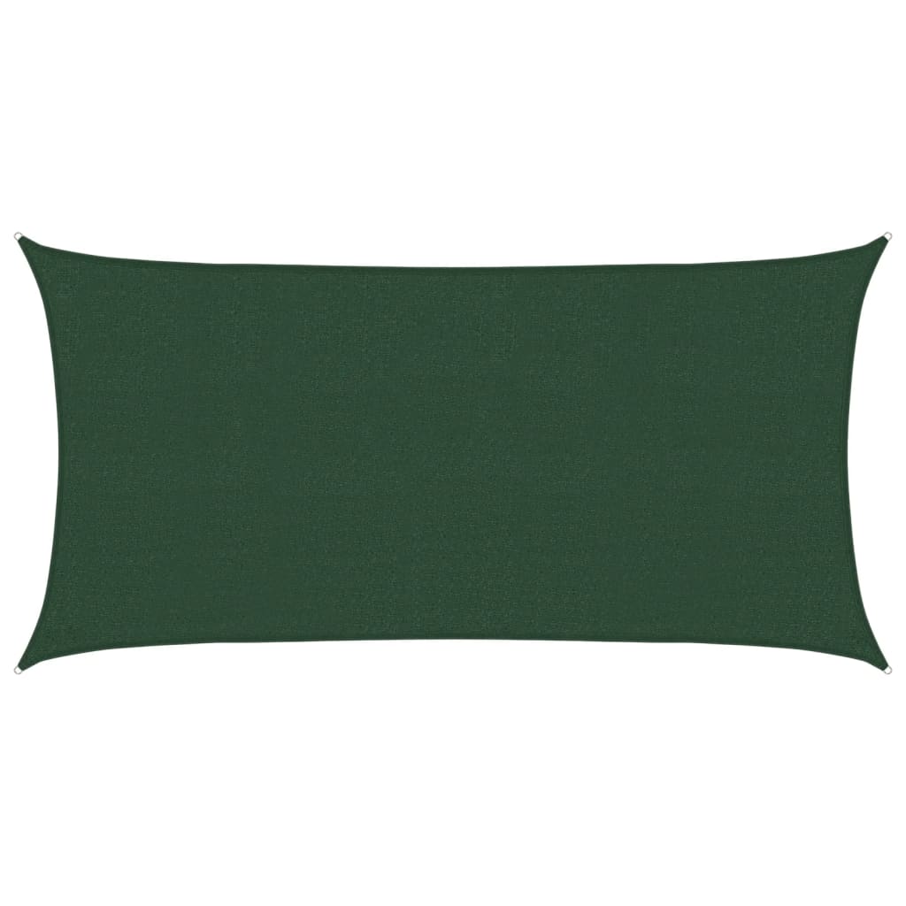 Sunshade Sail 160 g/m² Dark Green 2.5x5 m HDPE