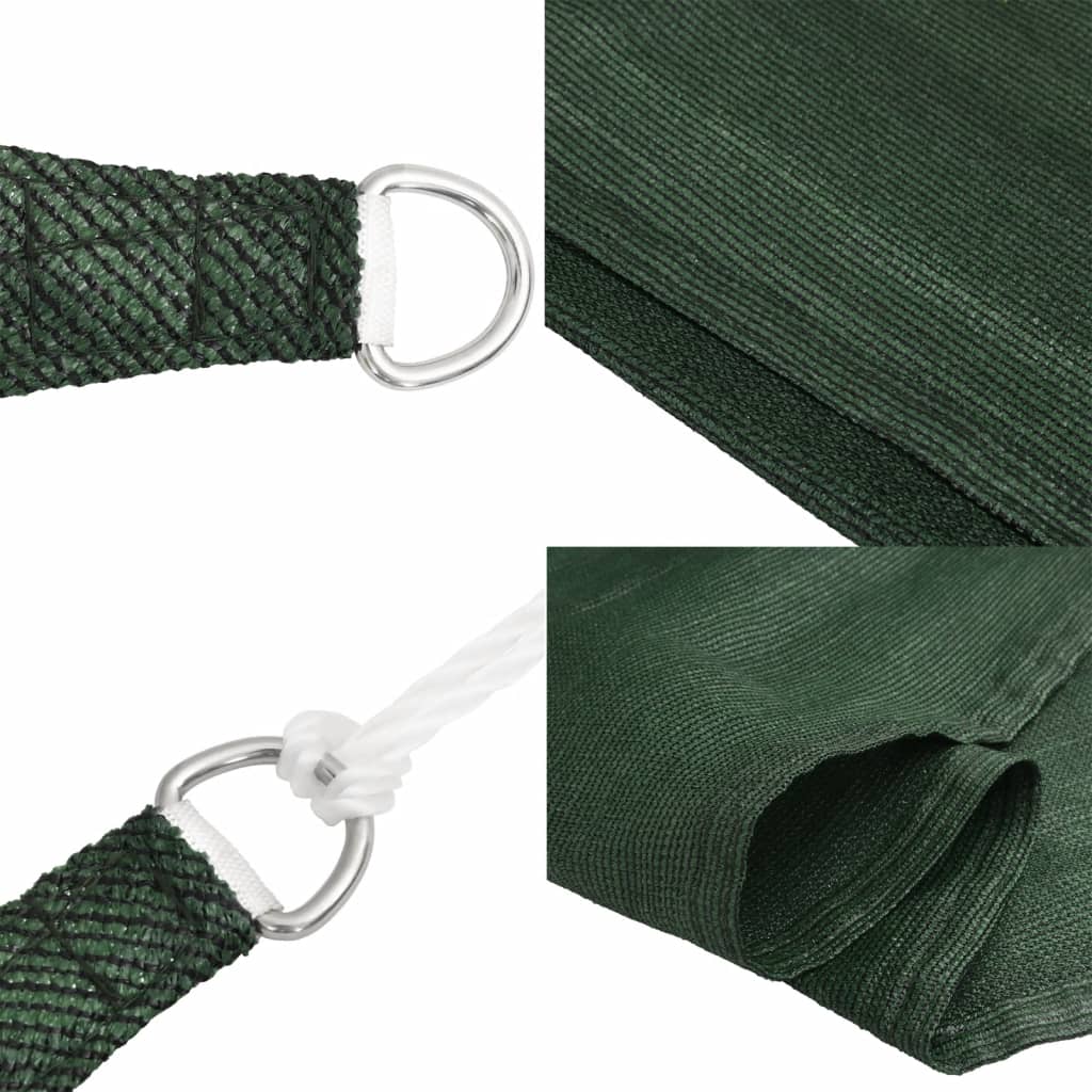 Sunshade Sail 160 g/m² Dark Green 3x5 m HDPE