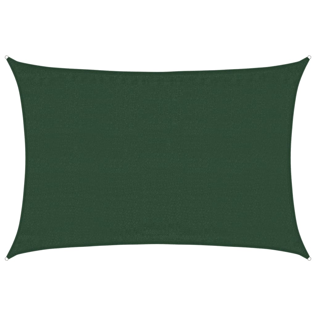 Sunshade Sail 160 g/m² Dark Green 3.5x4.5 m HDPE