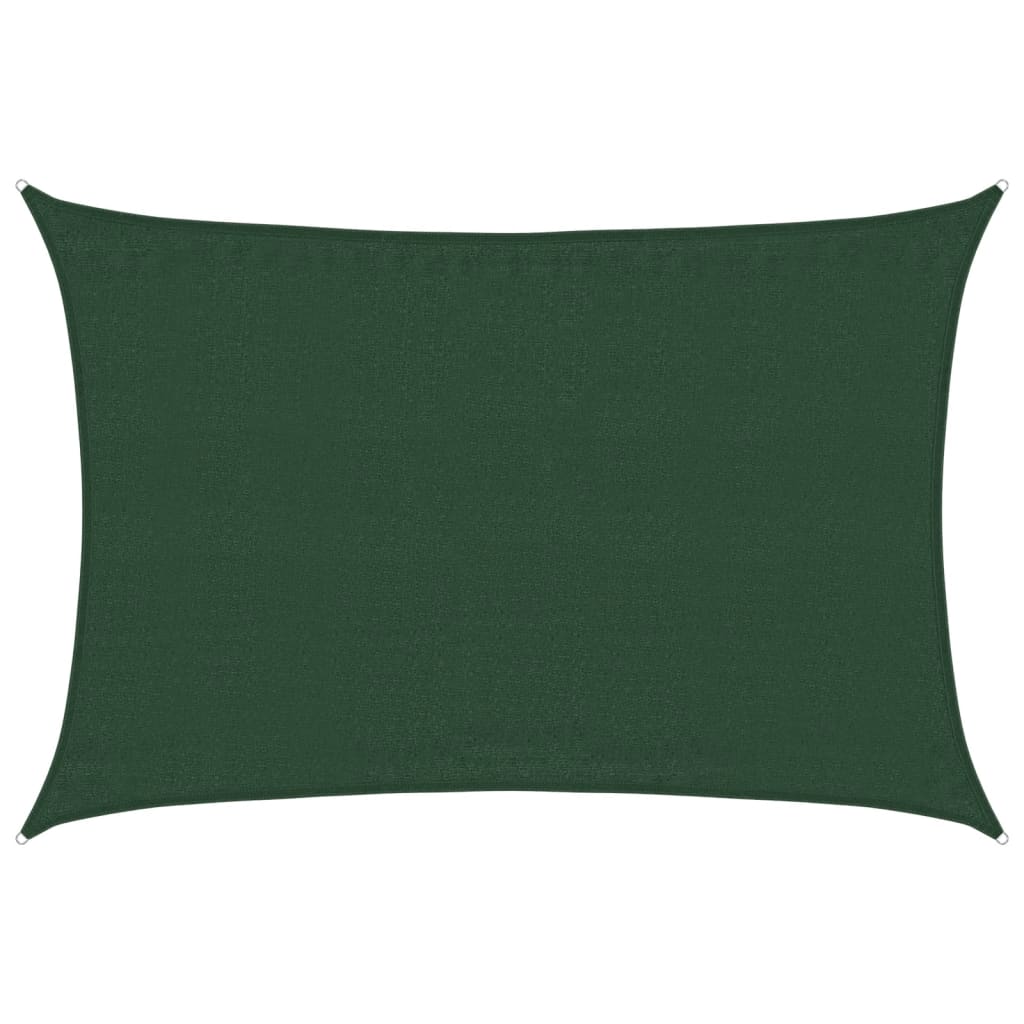 Sunshade Sail 160 g/m² Dark Green 3.5x5 m HDPE