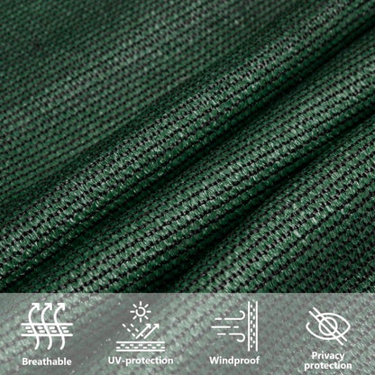 Sunshade Sail 160 g/m² Dark Green 4x7 m HDPE