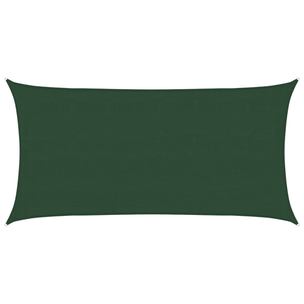 Sunshade Sail 160 g/m² Dark Green 4x7 m HDPE