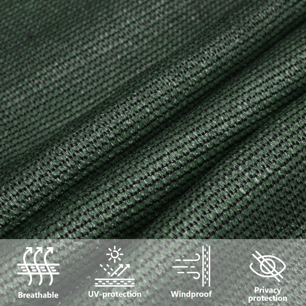 Sunshade Sail 160 g/m² Dark Green 6x7 m HDPE