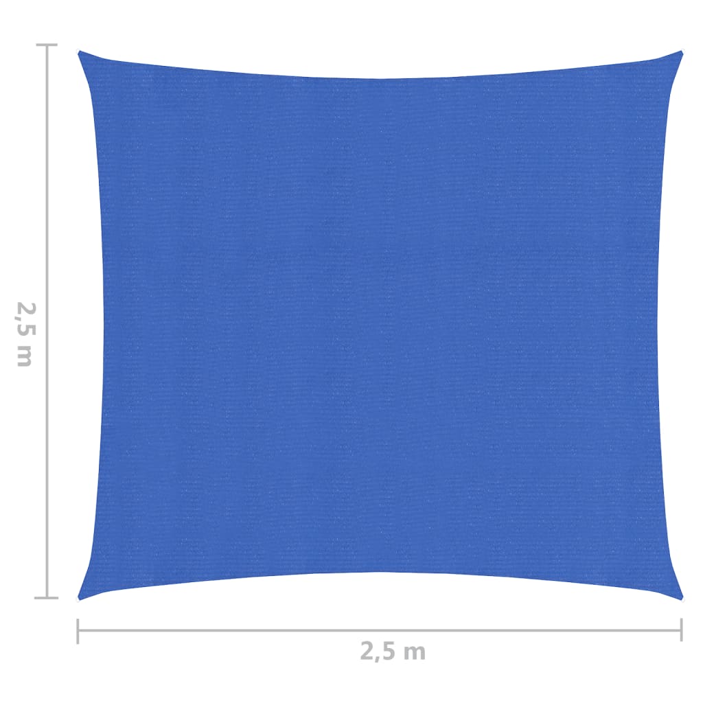 Sunshade Sail 160 g/m² Blue 2.5x2.5 m HDPE