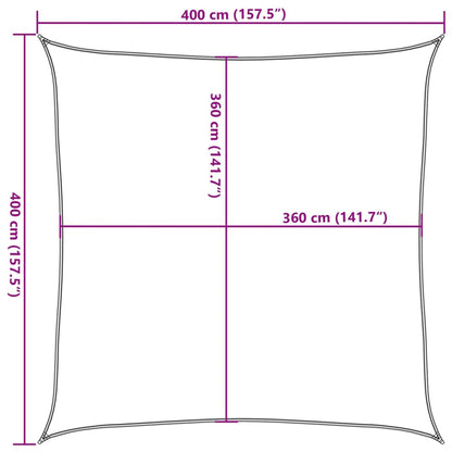 Sunshade Sail 160 g/m² Square Blue 4x4 m HDPE