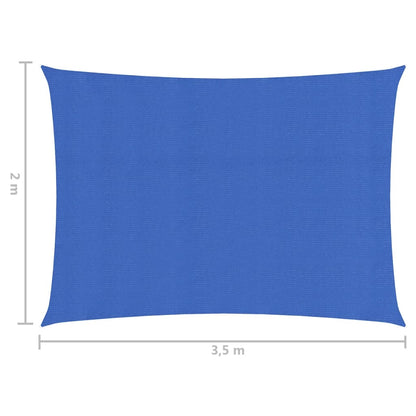 Sunshade Sail 160 g/m² Blue 2x3.5 m HDPE