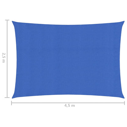 Sunshade Sail 160 g/m² Blue 2.5x4.5 m HDPE