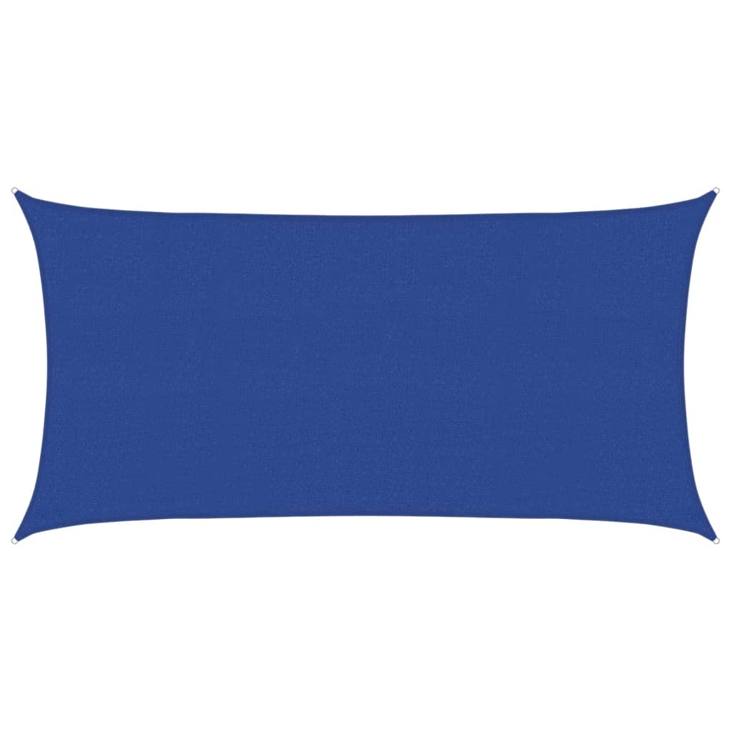 Sunshade Sail 160 g/m² Rectangular Blue 2.5x5 m HDPE