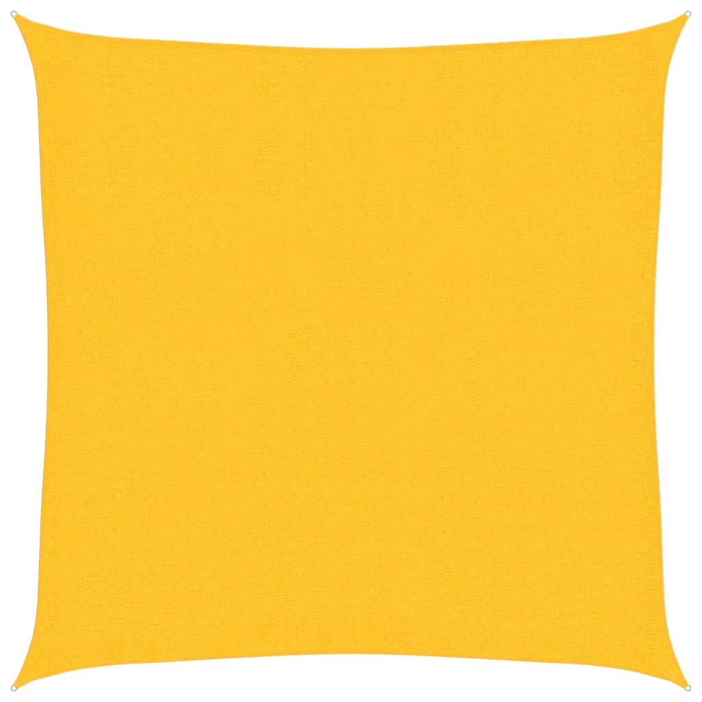 Sunshade Sail 160 g/m² Yellow 2.5x2.5 m HDPE