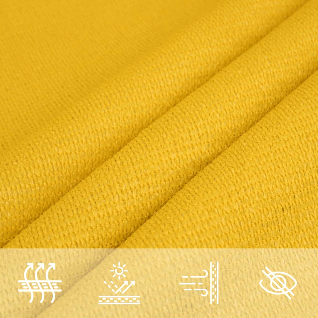 Sunshade Sail 160 g/m² Yellow 2.5x2.5 m HDPE