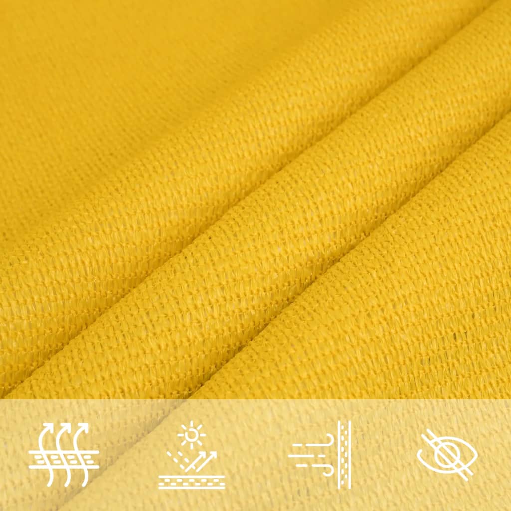 Sunshade Sail 160 g/m² Rectangular Yellow 2x2.5 m HDPE