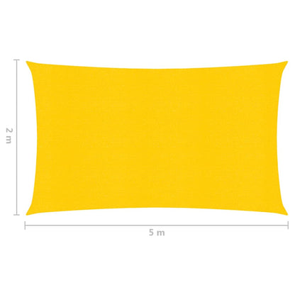 Sunshade Sail 160 g/m² Yellow 2x5 m HDPE