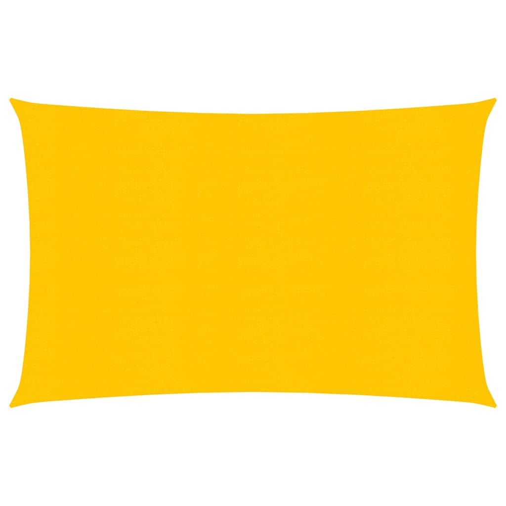 Sunshade Sail 160 g/m² Yellow 2.5x4.5 m HDPE