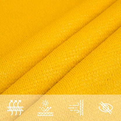 Sunshade Sail 160 g/m² Yellow 3x5 m HDPE