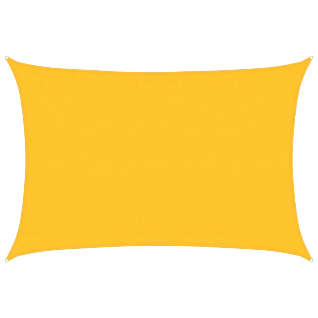 Sunshade Sail 160 g/m² Rectangular Yellow 3.5x4.5 m HDPE