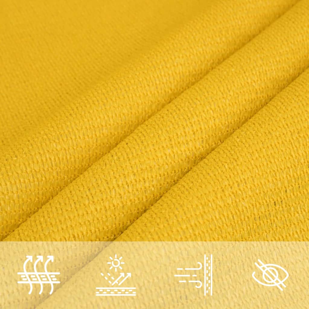 Sunshade Sail 160 g/m² Yellow 3/4x2 m HDPE