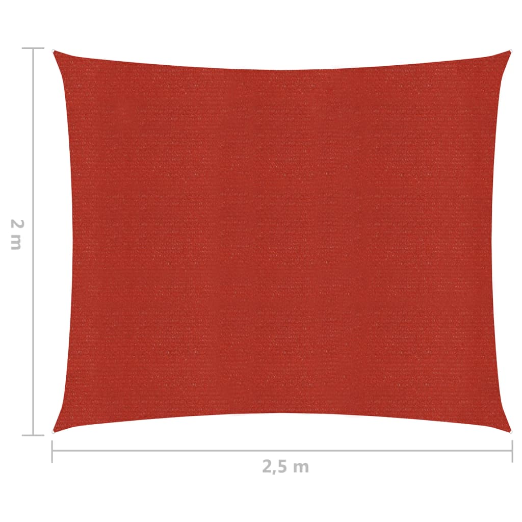 Sunshade Sail 160 g/m² Red 2x2.5 m HDPE