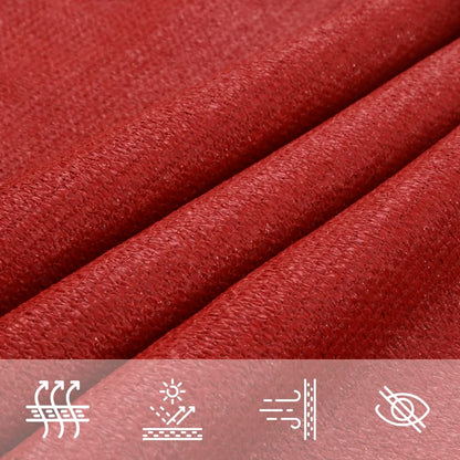 Sunshade Sail 160 g/m² Red 2.5x4 m HDPE