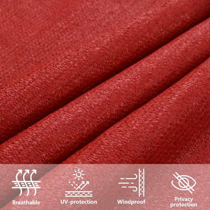 Sunshade Sail 160 g/m² Red 3.5x3.5x4.9 m HDPE