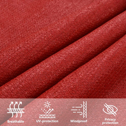 Sunshade Sail 160 g/m² Red 4x4x4 m HDPE