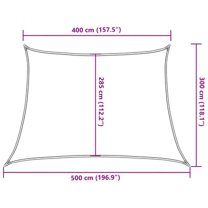 Sunshade Sail 160 g/m² Red 4/5x3 m HDPE