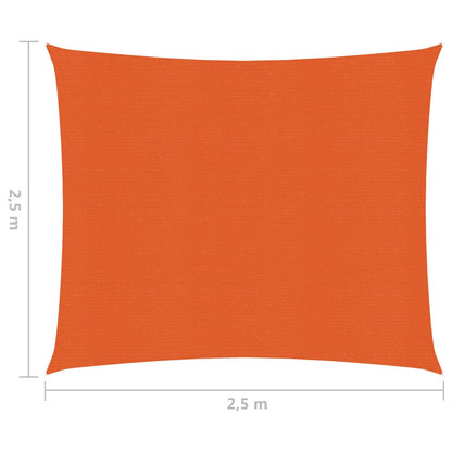 Sunshade Sail 160 g/m² Orange 2.5x2.5 m HDPE