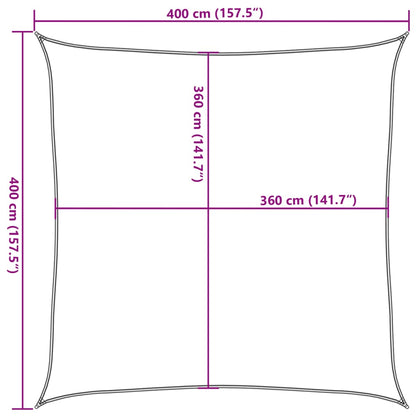 Sunshade Sail 160 g/m² Square Orange 4x4 m HDPE