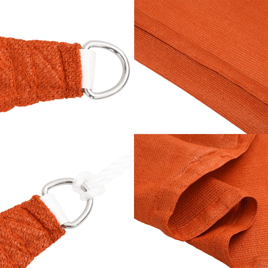 Sunshade Sail 160 g/m² Orange 2.5x3 m HDPE