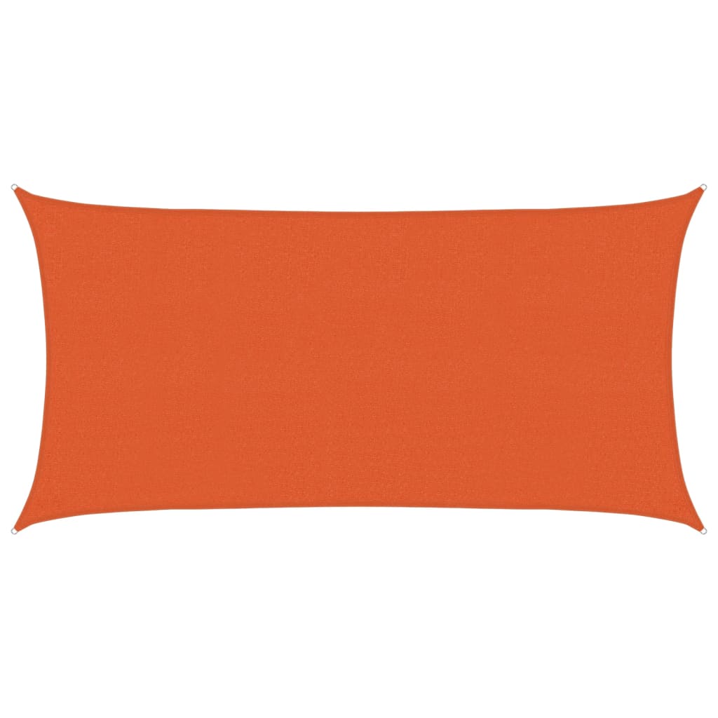 Sunshade Sail 160 g/m² Orange 2.5x5 m HDPE