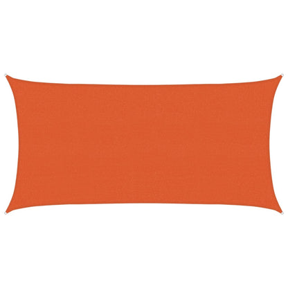 Sunshade Sail 160 g/m² Orange 2.5x5 m HDPE