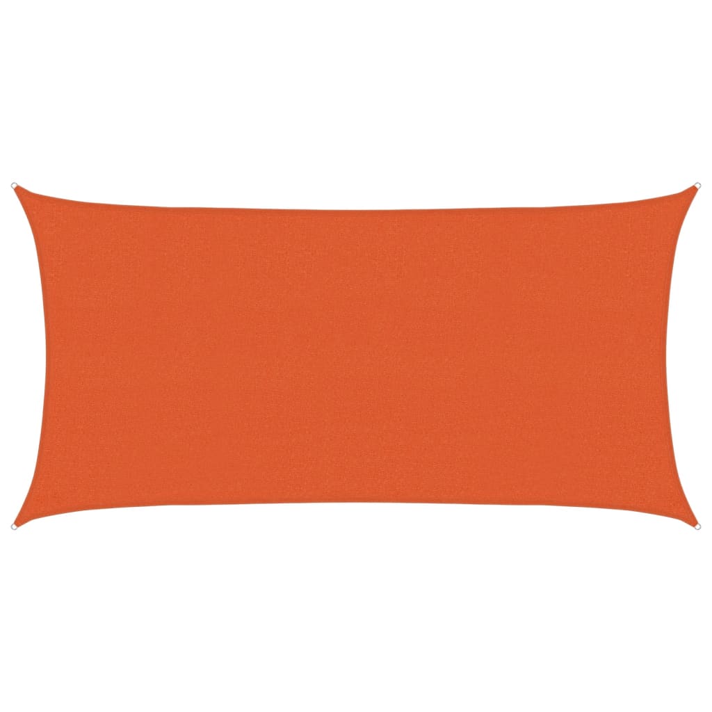 Sunshade Sail 160 g/m² Orange 2.5x5 m HDPE