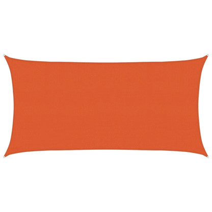 Sunshade Sail 160 g/m² Orange 2.5x5 m HDPE