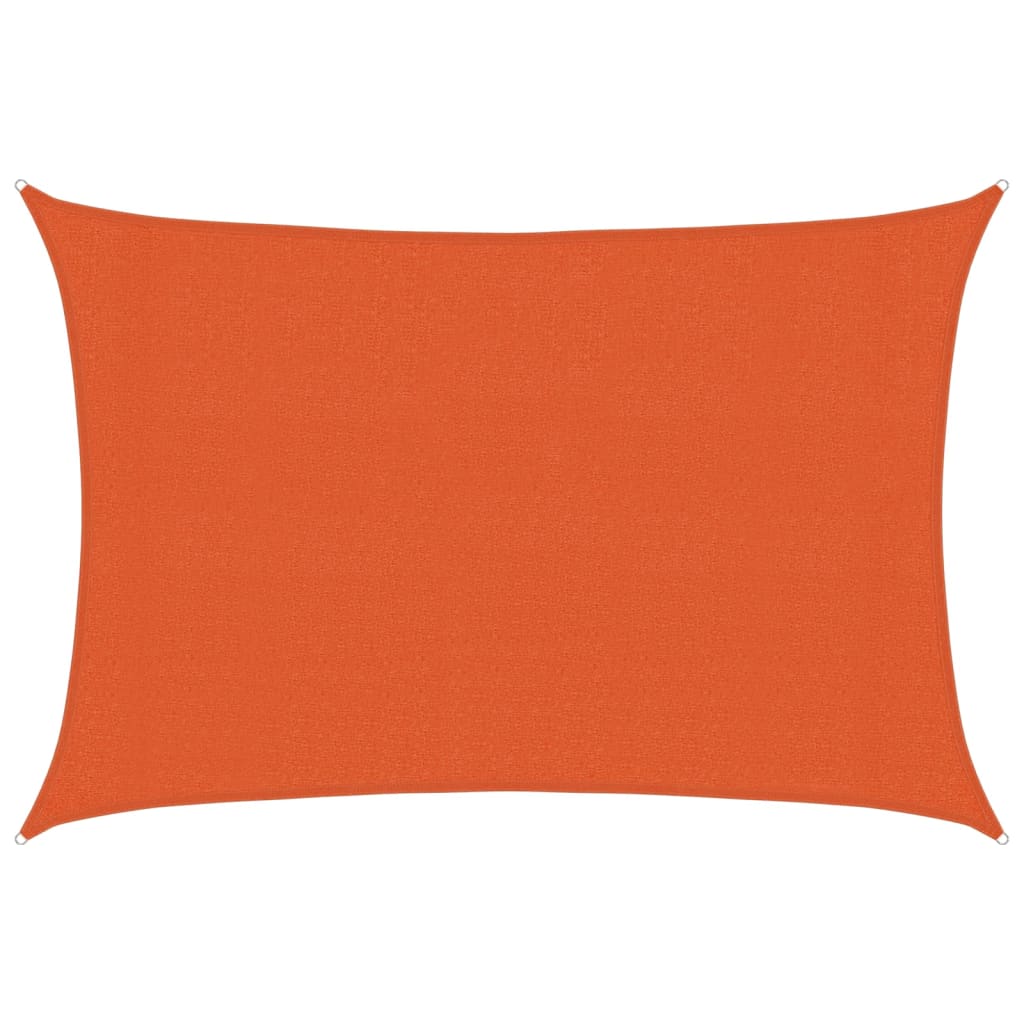 Sunshade Sail 160 g/m² Rectangular Orange 3x5 m HDPE