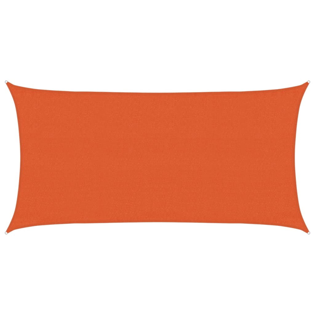 Sunshade Sail 160 g/m² Rectangular Orange 3x6 m HDPE