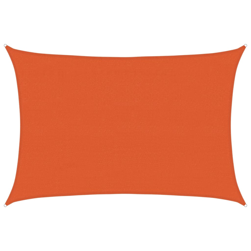 Sunshade Sail 160 g/m² Orange 3.5x5 m HDPE