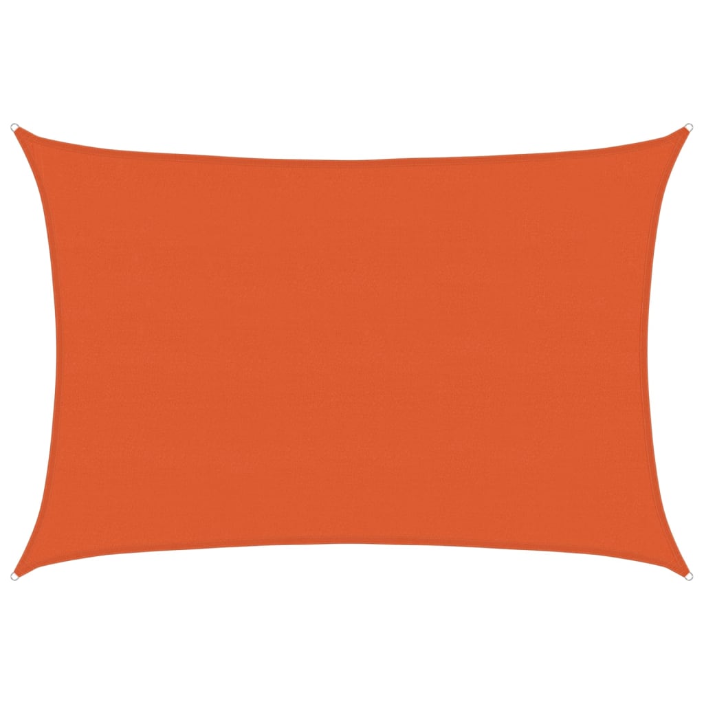 Sunshade Sail 160 g/m² Rectangular Orange 5x7 m HDPE